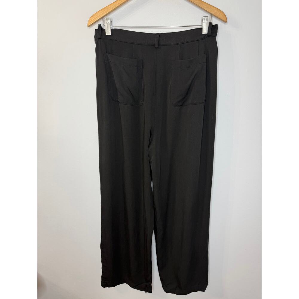 NA NIN Winnie Tencel Pleated Pant High Rise Black Relax Women's L - Picture 6 of 11